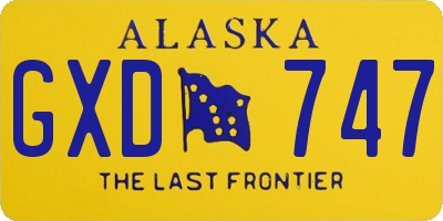 AK license plate GXD747