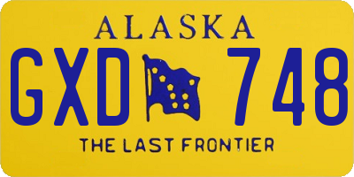 AK license plate GXD748