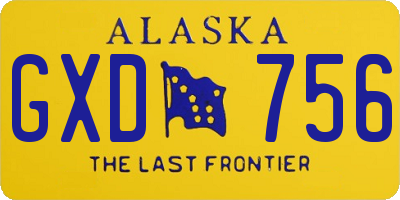 AK license plate GXD756