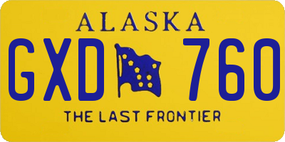 AK license plate GXD760