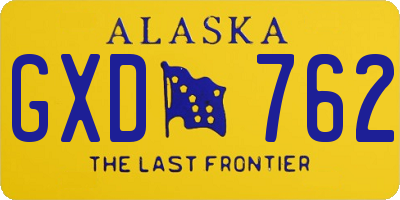 AK license plate GXD762