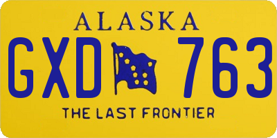 AK license plate GXD763