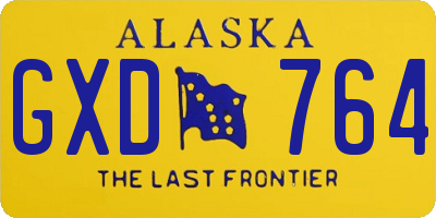 AK license plate GXD764