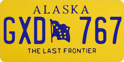 AK license plate GXD767