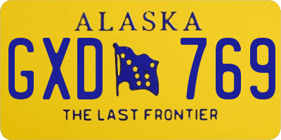 AK license plate GXD769