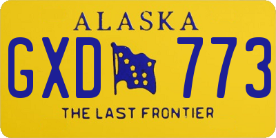 AK license plate GXD773