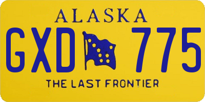 AK license plate GXD775