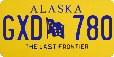 AK license plate GXD780