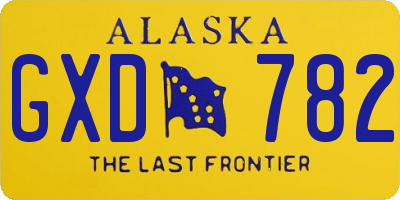 AK license plate GXD782