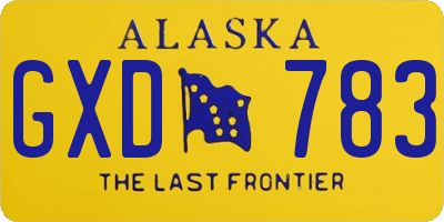 AK license plate GXD783