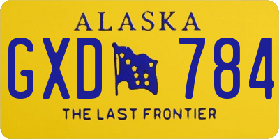 AK license plate GXD784