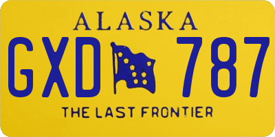 AK license plate GXD787
