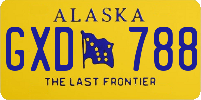 AK license plate GXD788