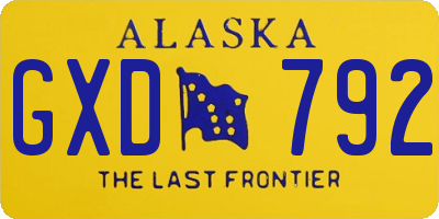 AK license plate GXD792