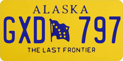 AK license plate GXD797