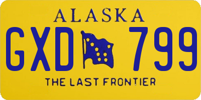 AK license plate GXD799