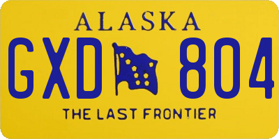AK license plate GXD804