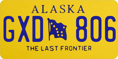 AK license plate GXD806