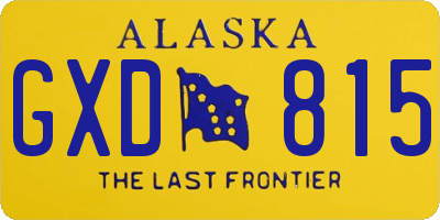 AK license plate GXD815