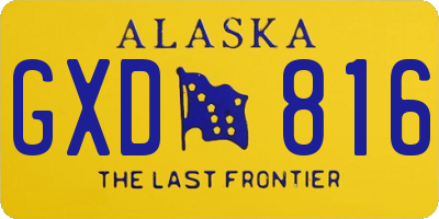 AK license plate GXD816