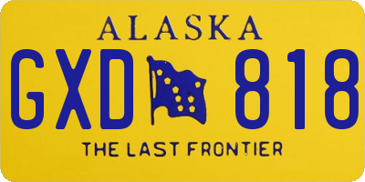 AK license plate GXD818