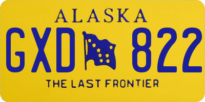 AK license plate GXD822