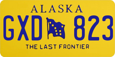 AK license plate GXD823