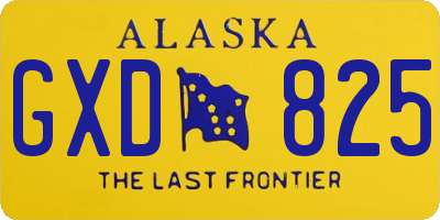 AK license plate GXD825