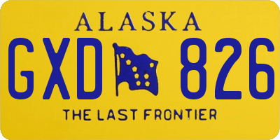 AK license plate GXD826