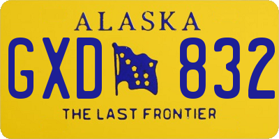 AK license plate GXD832
