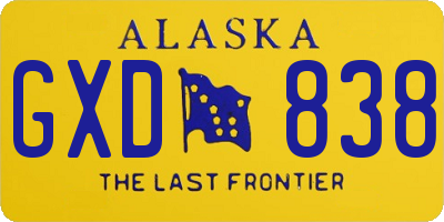 AK license plate GXD838