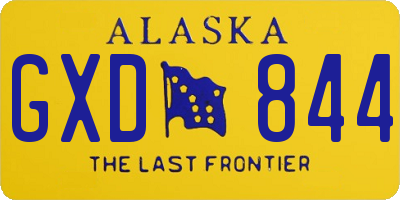 AK license plate GXD844