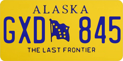 AK license plate GXD845