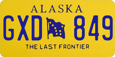 AK license plate GXD849