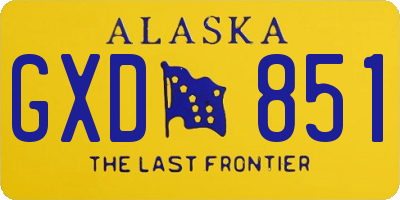 AK license plate GXD851