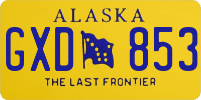 AK license plate GXD853