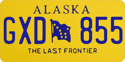 AK license plate GXD855
