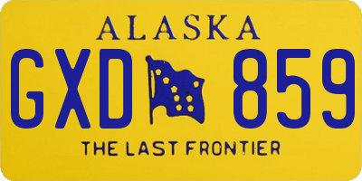 AK license plate GXD859