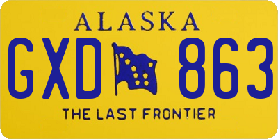 AK license plate GXD863