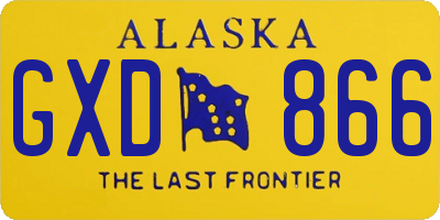 AK license plate GXD866