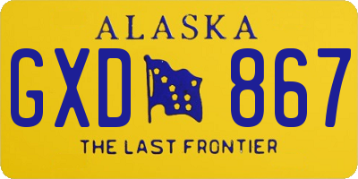 AK license plate GXD867