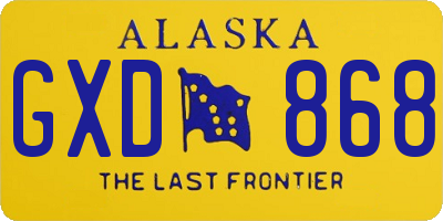 AK license plate GXD868