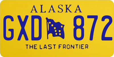 AK license plate GXD872