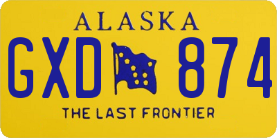 AK license plate GXD874