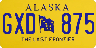 AK license plate GXD875