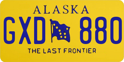 AK license plate GXD880