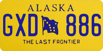 AK license plate GXD886