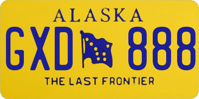 AK license plate GXD888