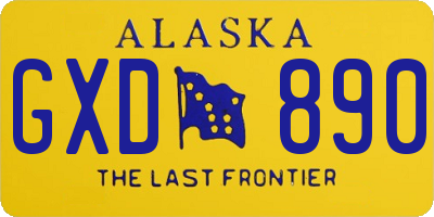 AK license plate GXD890