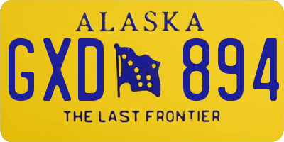 AK license plate GXD894